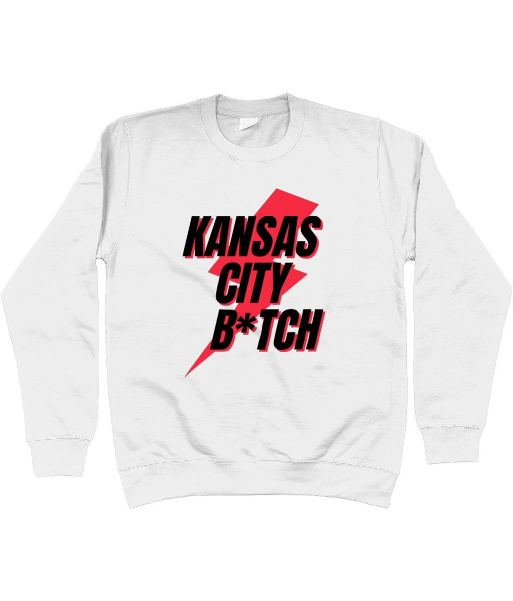 TayTay, Kansas City Sweatshirt, Don't we just love American Football now?! Material:80% ring spun cotton 20% polyester. Drop shoulder style. Stylish fit. Soft cotton faced fabric. Taped neck. Ribbed collar, cuffs and hem. Twin needle stitching. WRAP Certi