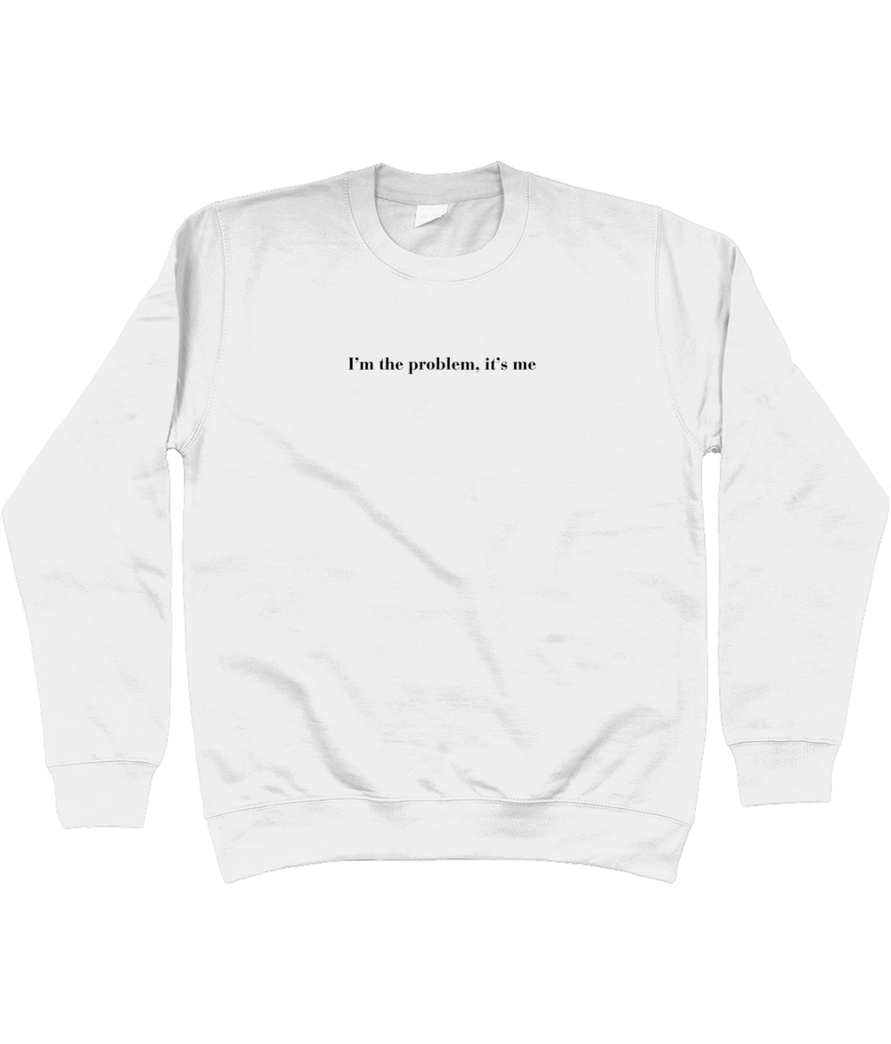 TayTay, I'm The Problem, It's Me Sweatshirt, I'm The Problem, It's Me channel's Anti-Hero from Taylor's Midnights album. This piece isn't just apparel; it's a piece of music history. Material:80% ring spun cotton 20% polyester. Drop shoulder style. Stylis