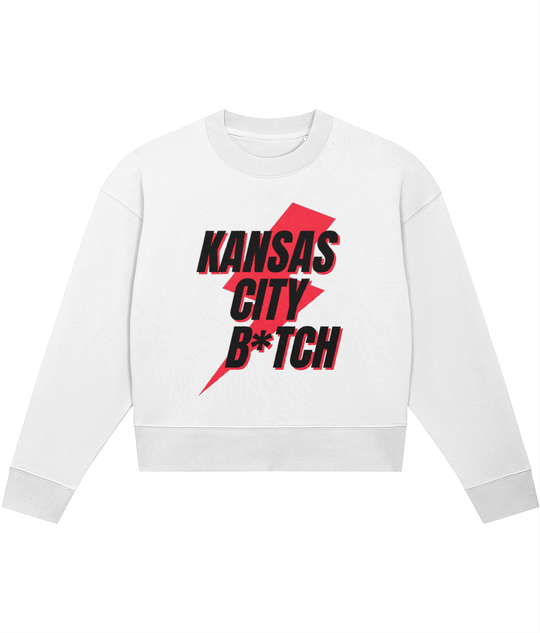 TayTay, Kansas City Crop-sweatshirt, Don't we just love American Football now?! Weight:300gsm Material:85% organic ring-spun combed cotton, 15% recycled polyester. Set-in sleeve 1x1 rib at neck collar, sleeve hem and bottom hem Inside herringbone back tap